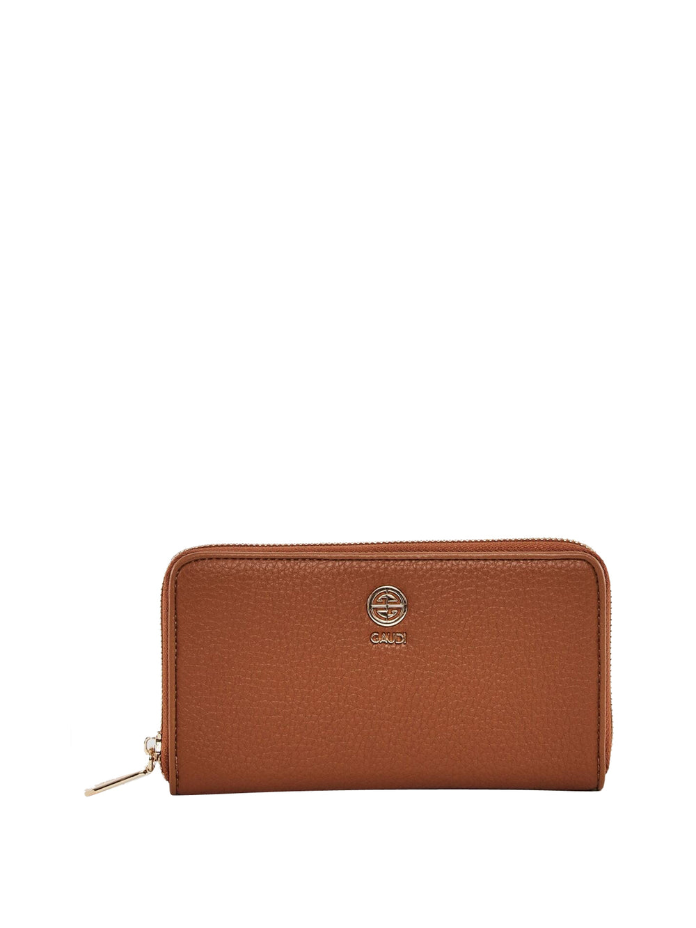 GAUDI' Gaudì Portafoglio zip-around nero in similpelle Tan