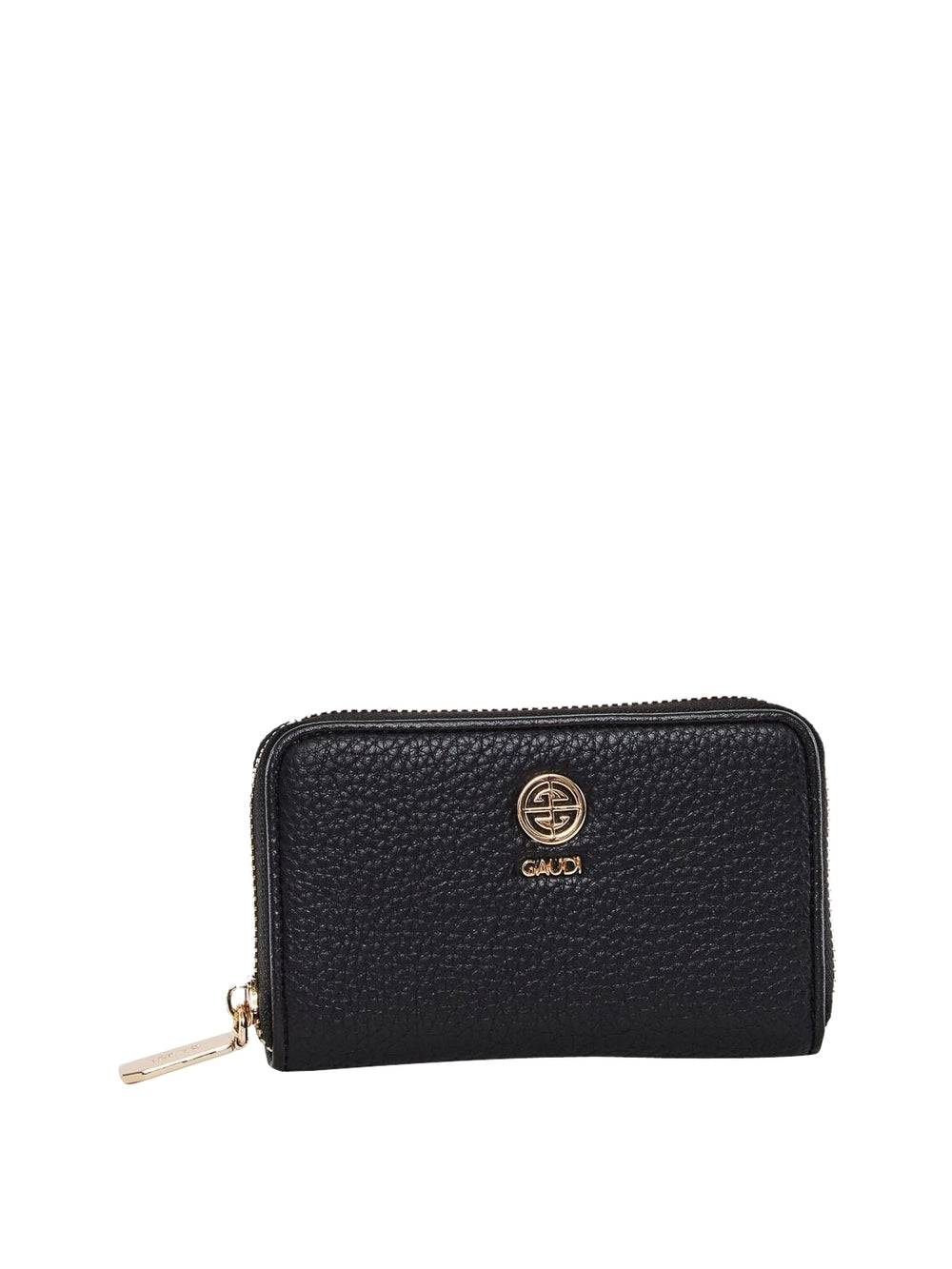 GAUDI' Guadì Mini Portafoglio Zip-around In Similpelle Nero