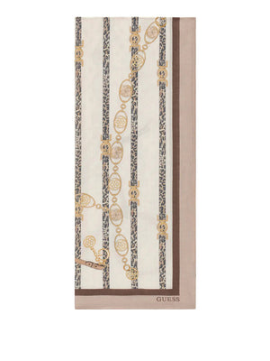 GUESS 1 USCITA Sciarpa Guess Printed 70X180 - Taupe