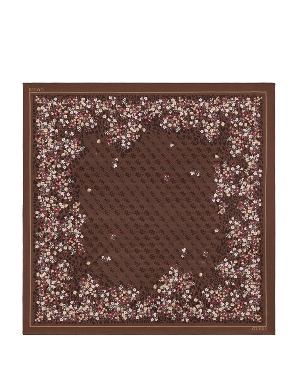 GUESS 1 USCITA Foulard Guess Printed Square 53X53 Marrone