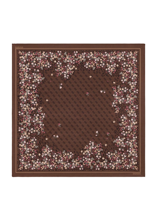 GUESS 1 USCITA Foulard Guess Printed Square 53X53 Marrone