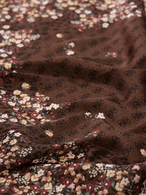 GUESS 1 USCITA Foulard Guess Printed Square 53X53 Marrone