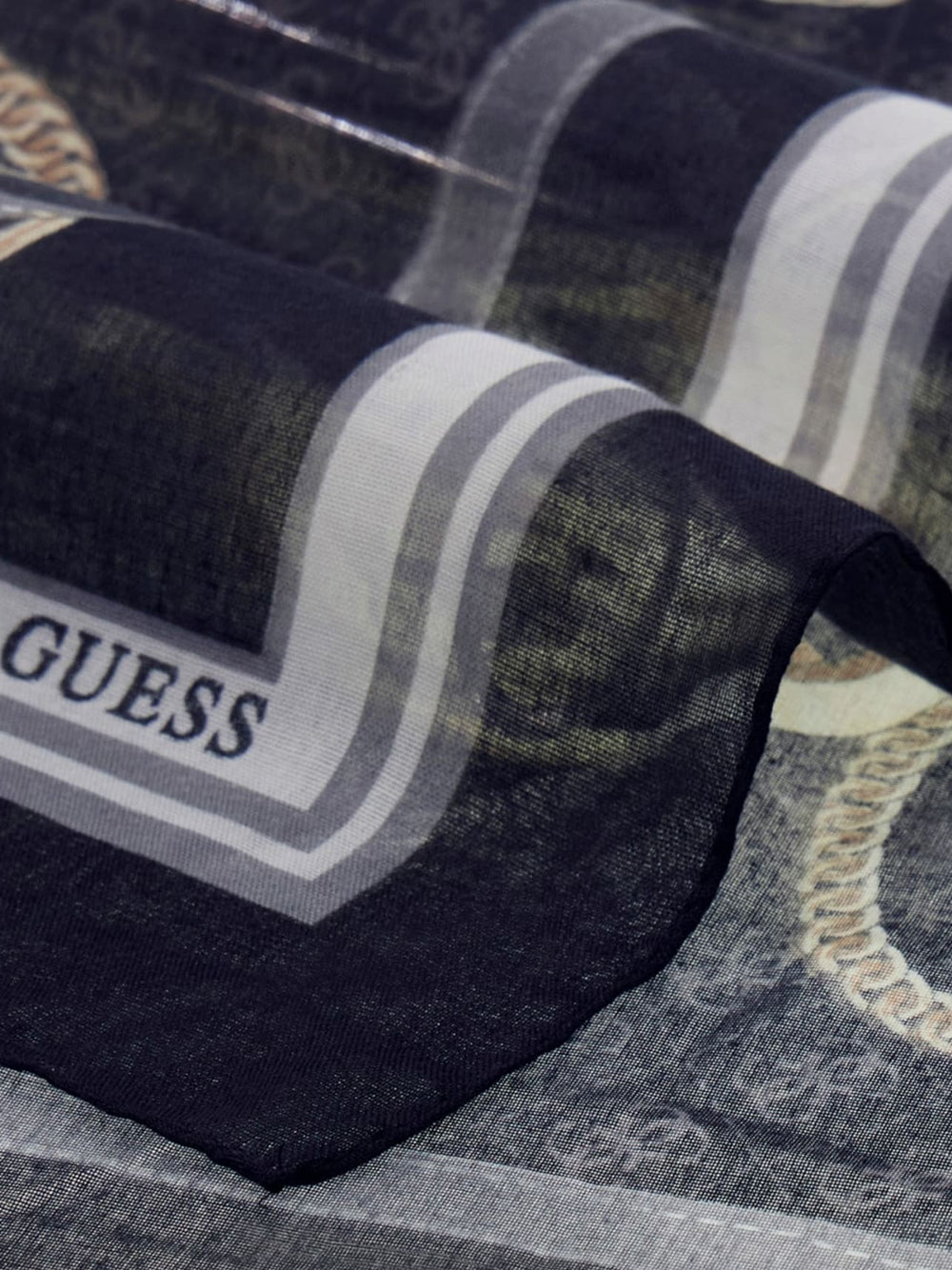 GUESS 1 USCITA Sciarpa Guess Printed Kefiah 120X120 Nero