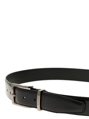 GUESS 1 USCITA Cintura Guess In Vera Pelle Logo - Nero