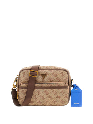 GUESS 1 USCITA Borsa A Tracolla Guess Mini Milano 4G Logo - Beige
