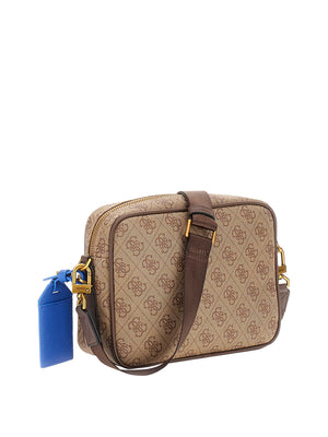 GUESS 1 USCITA Borsa A Tracolla Guess Mini Milano 4G Logo - Beige