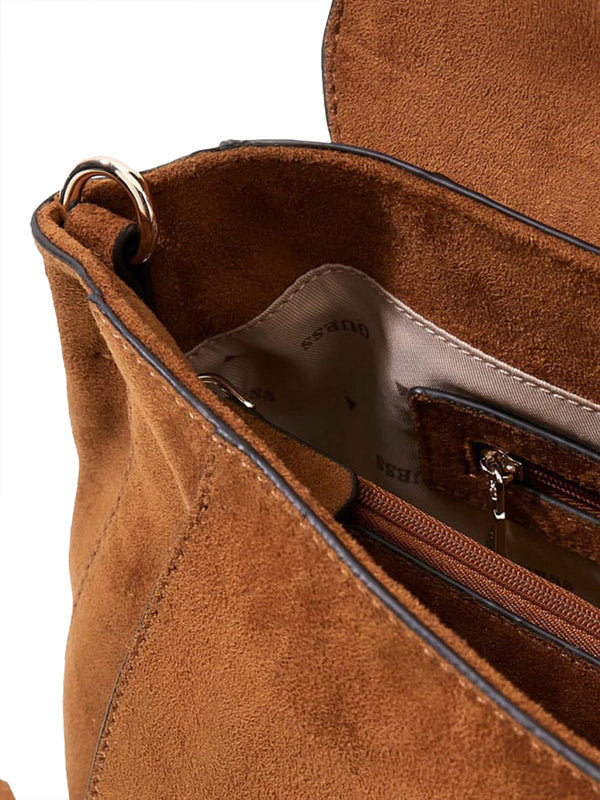 GUESS 1 USCITA Borsa A Tracolla Guess Devon Top Cognac