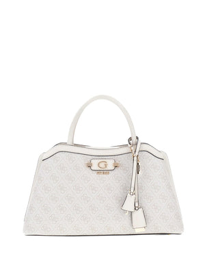 GUESS 1 USCITA Borsa A Mano Guess Lindsey Girlfriend Satchel - Bone