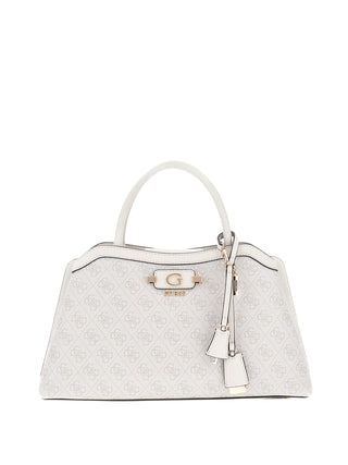 GUESS 1 USCITA Borsa A Mano Guess Lindsey Girlfriend Satchel - Bone