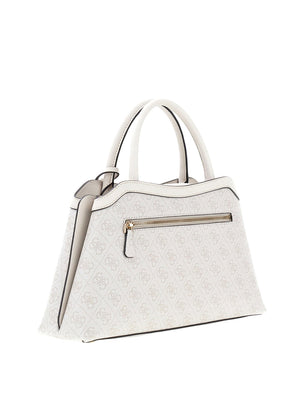 GUESS 1 USCITA Borsa A Mano Guess Lindsey Girlfriend Satchel - Bone