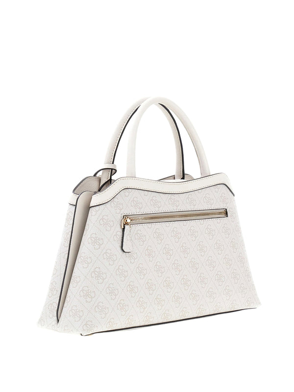 GUESS 1 USCITA Borsa A Mano Guess Lindsey Girlfriend Satchel - Bone