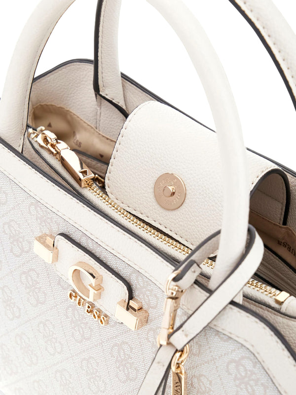 GUESS 1 USCITA Borsa A Mano Guess Lindsey Girlfriend Satchel - Bone