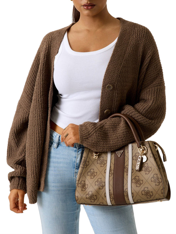 GUESS 1 USCITA Borsa A Mano Guess Noelle Con Logo Brown