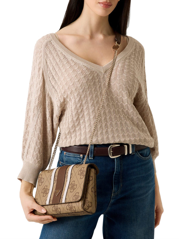 GUESS 1 USCITA Borsa A Tracolla Guess Con Logo Noelle - Brown