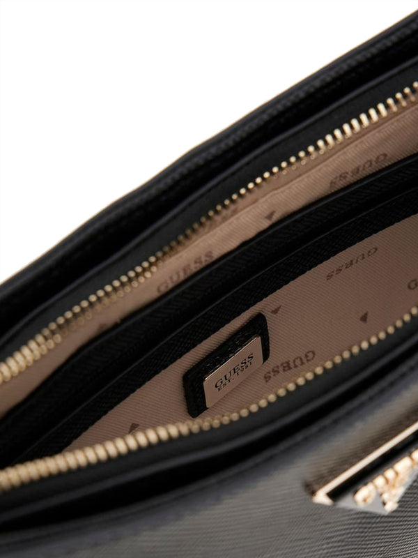 GUESS 1 USCITA Borsa A Tracolla Noelle Saffiano Guess - Nero
