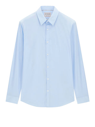 GUESS 1 USCITA Camicia Guess In Tinta Unita Slim Fit - Azzurro