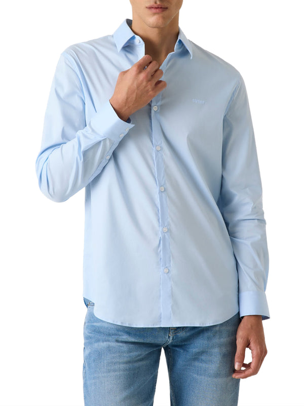 GUESS 1 USCITA Camicia Guess In Tinta Unita Slim Fit - Azzurro