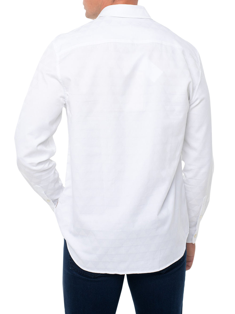 Guess Camicia Ls All Over Jacqaurd 4G Triang Guess - Bianco
