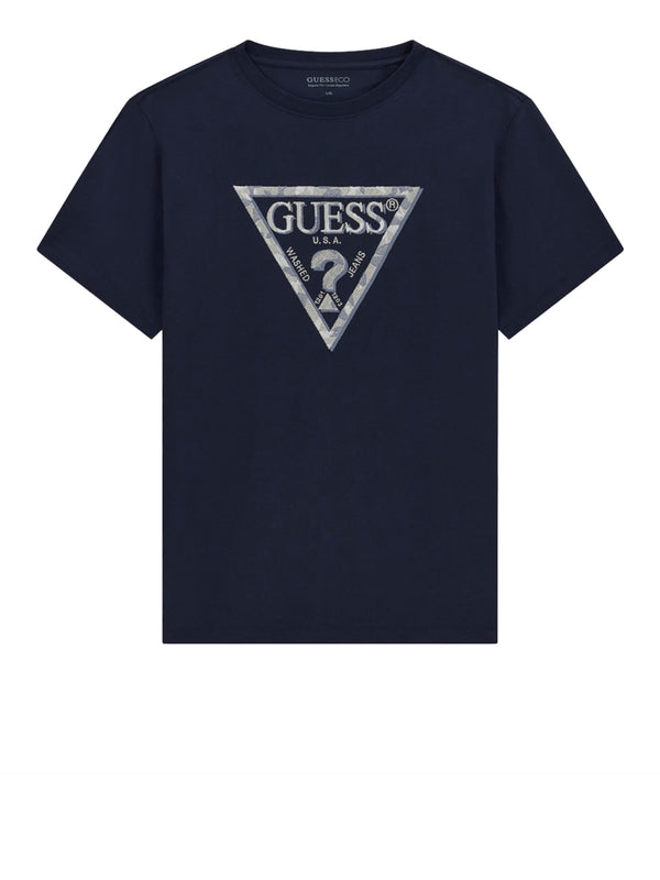 GUESS 1 USCITA T-Shirt Guess Logo Frontale Navy