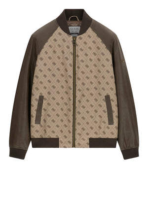 GUESS 1 USCITA Bomber Guess Monogram - Sand