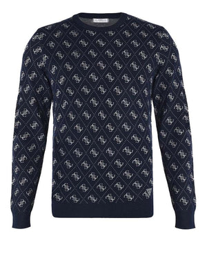 GUESS 1 USCITA Guess Maglia Martin 4G Logo - Navy