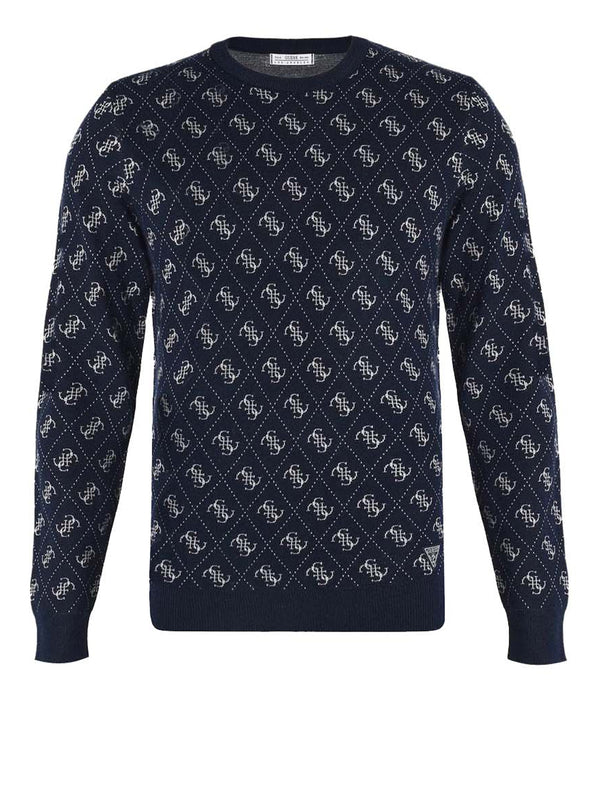 GUESS 1 USCITA Guess Maglia Martin 4G Logo - Navy