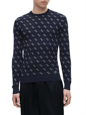 GUESS 1 USCITA Guess Maglia Martin 4G Logo - Navy