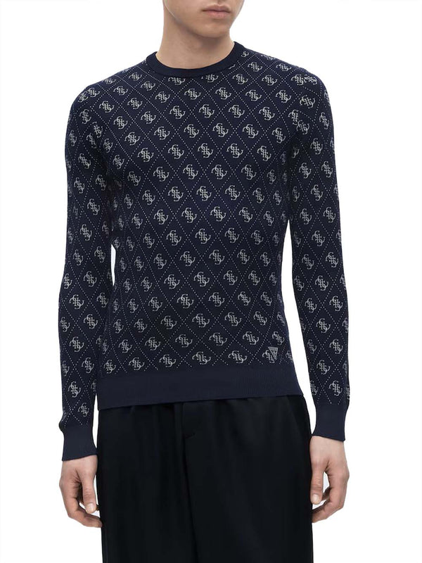GUESS 1 USCITA Guess Maglia Martin 4G Logo - Navy