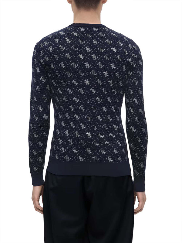 GUESS 1 USCITA Guess Maglia Martin 4G Logo - Navy