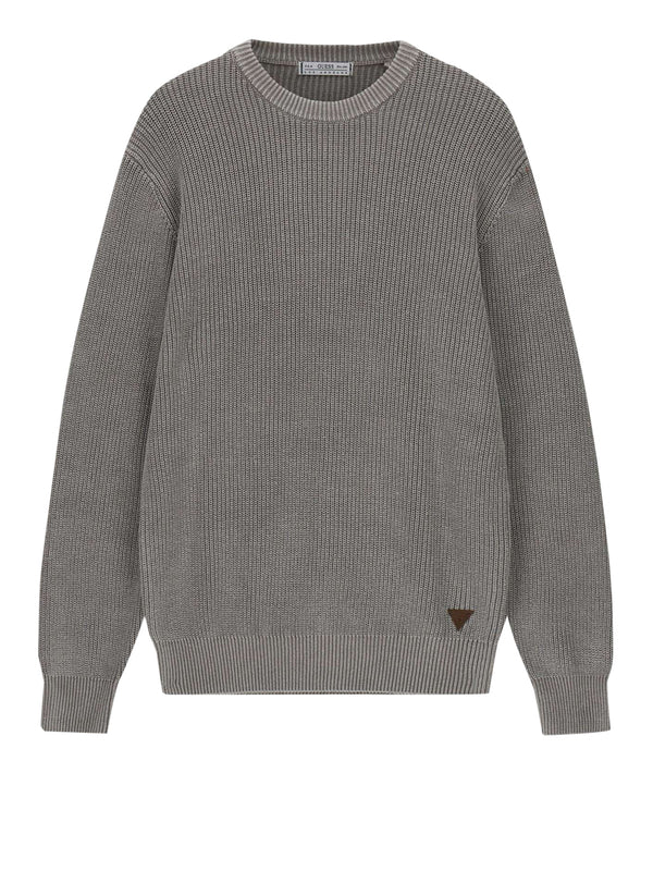 GUESS 1 USCITA Maglione Guess Manny Cn English Rib Washed Sw - Grigio