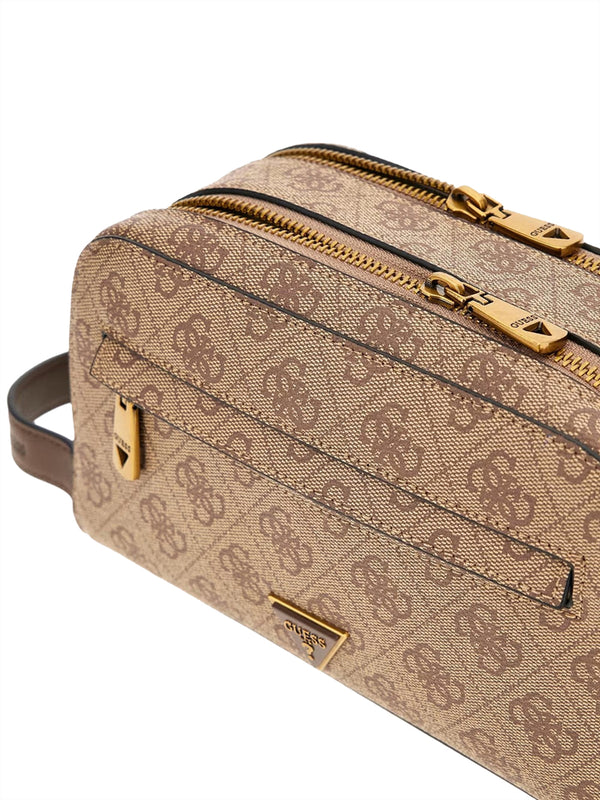Guess Pochette Guess Milano Small Necessaire - Beige