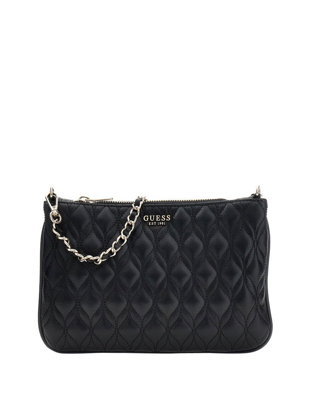 GUESS 1 USCITA Pochette Flat Guess Maxine Quilted - Nero