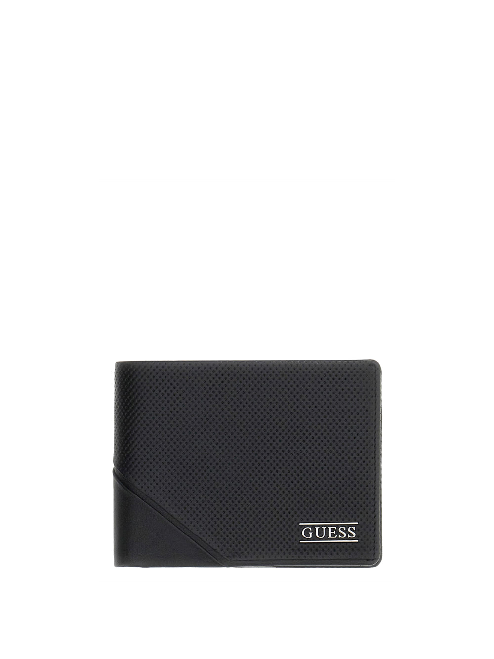 GUESS 1 USCITA Portafoglio Guess Boston In Vera Pelle Con Logo - Nero