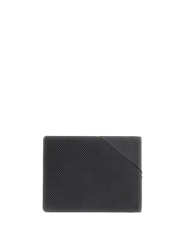 GUESS 1 USCITA Portafoglio Guess Boston In Vera Pelle Con Logo - Nero