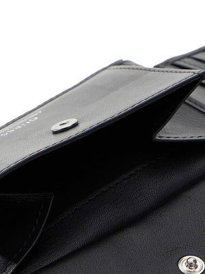 GUESS 1 USCITA Portafoglio Guess Boston In Vera Pelle Con Logo - Nero