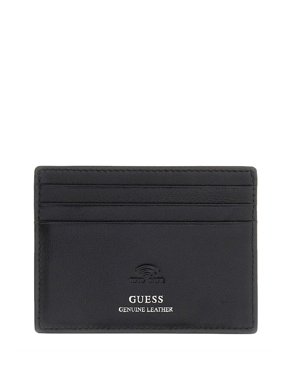 GUESS 1 USCITA Porta Carte Guess In Vera Pelle Boston - Nero