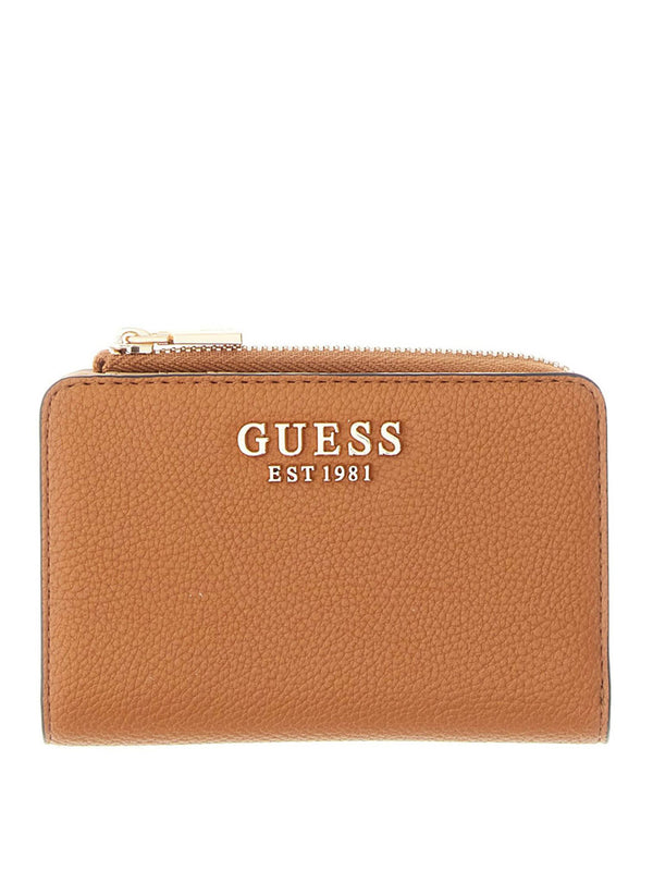 GUESS 1 USCITA Portafoglio Guess Laurel Zip Aroud - Cognac