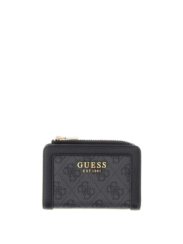 GUESS 1 USCITA Portafoglio Guess Lindsey Slg Zip Arnd Card Case - Coal