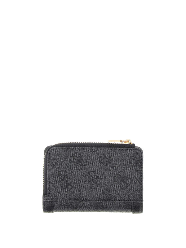 GUESS 1 USCITA Portafoglio Guess Lindsey Slg Zip Arnd Card Case - Coal