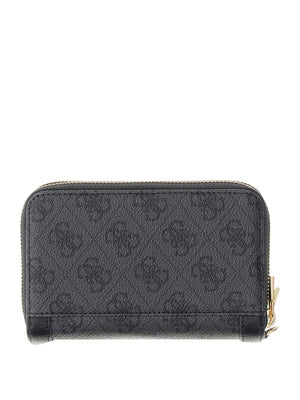 GUESS 1 USCITA Portafoglio Guess Lindsey Slg Med Double Zip - Coal