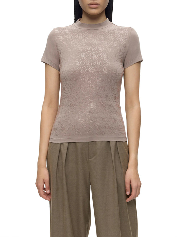 GUESS 1 USCITA T-Shirt Guess Stampa All Over 4G - Silk Taupe