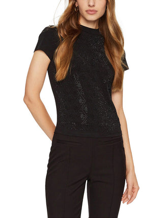 GUESS 1 USCITA T-Shirt Guess Mock Neck All Over 4G - Nero