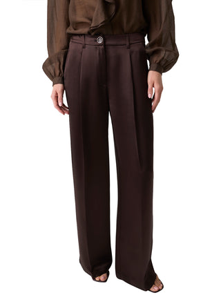 GUESS 1 USCITA Pantalone Palazzo Guess Flora Marrone Scuro