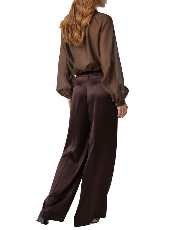 GUESS 1 USCITA Pantalone Palazzo Guess Flora Marrone Scuro