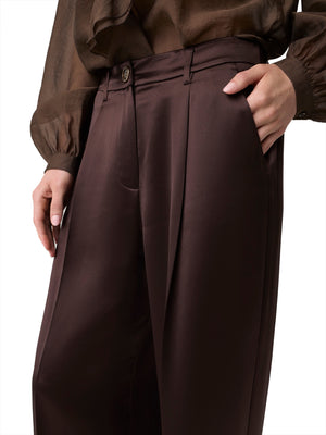 GUESS 1 USCITA Pantalone Palazzo Guess Flora Marrone Scuro