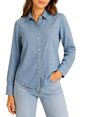 GUESS 1 USCITA Camicia Guess Borchiata Lucia Relaxed Hotfix Blu