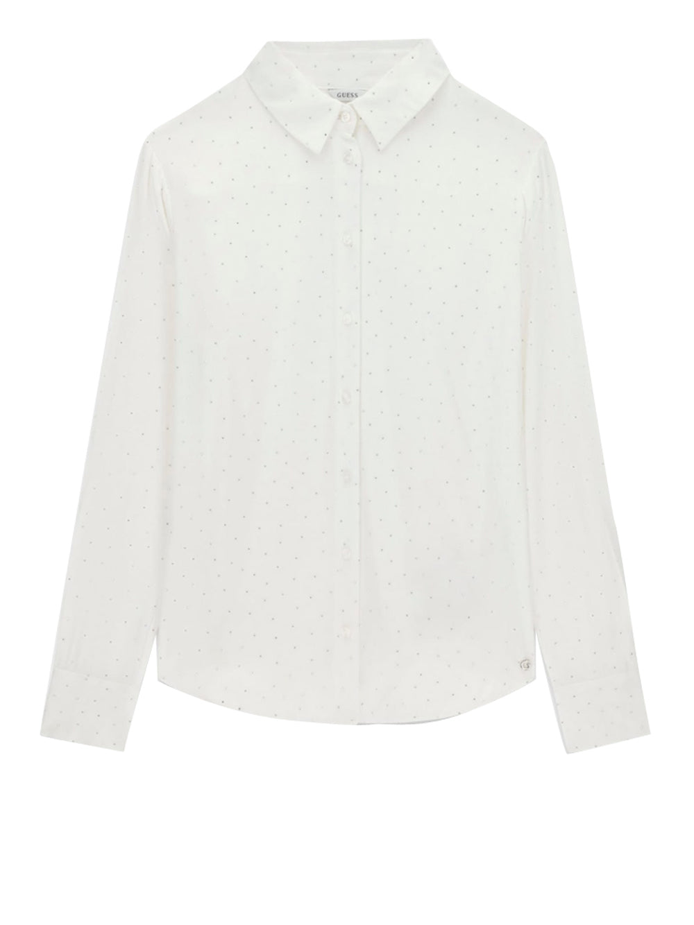 GUESS 1 USCITA Camicia Guess Borchiata Lucia Relaxed Hotfix Bianco