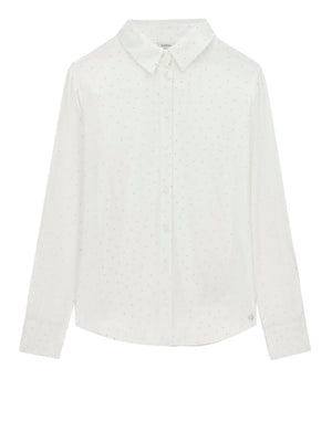 GUESS 1 USCITA Camicia Guess Borchiata Lucia Relaxed Hotfix Bianco