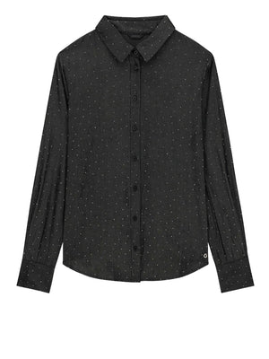 GUESS 1 USCITA Camicia Guess Borchiata Lucia Relaxed Hotfix Nero