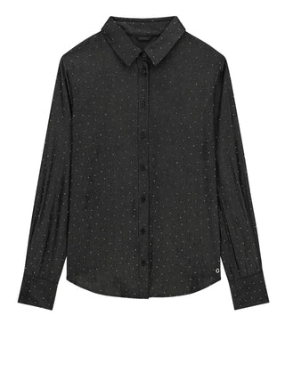 GUESS 1 USCITA Camicia Guess Borchiata Lucia Relaxed Hotfix Nero